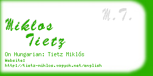 miklos tietz business card