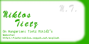 miklos tietz business card